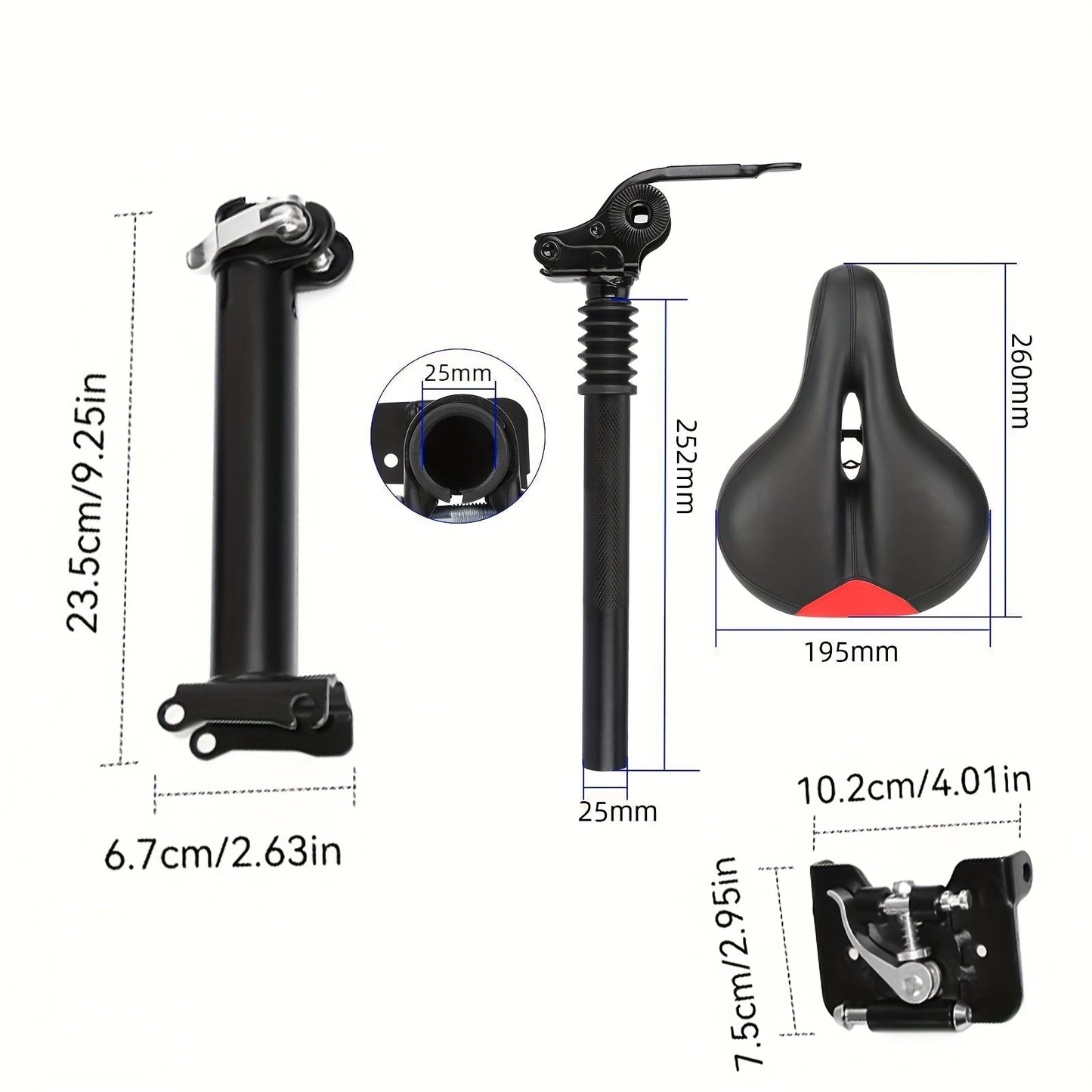 Electric Scooter Seat Folding Saddle for Kugoo M4/M4 Pro