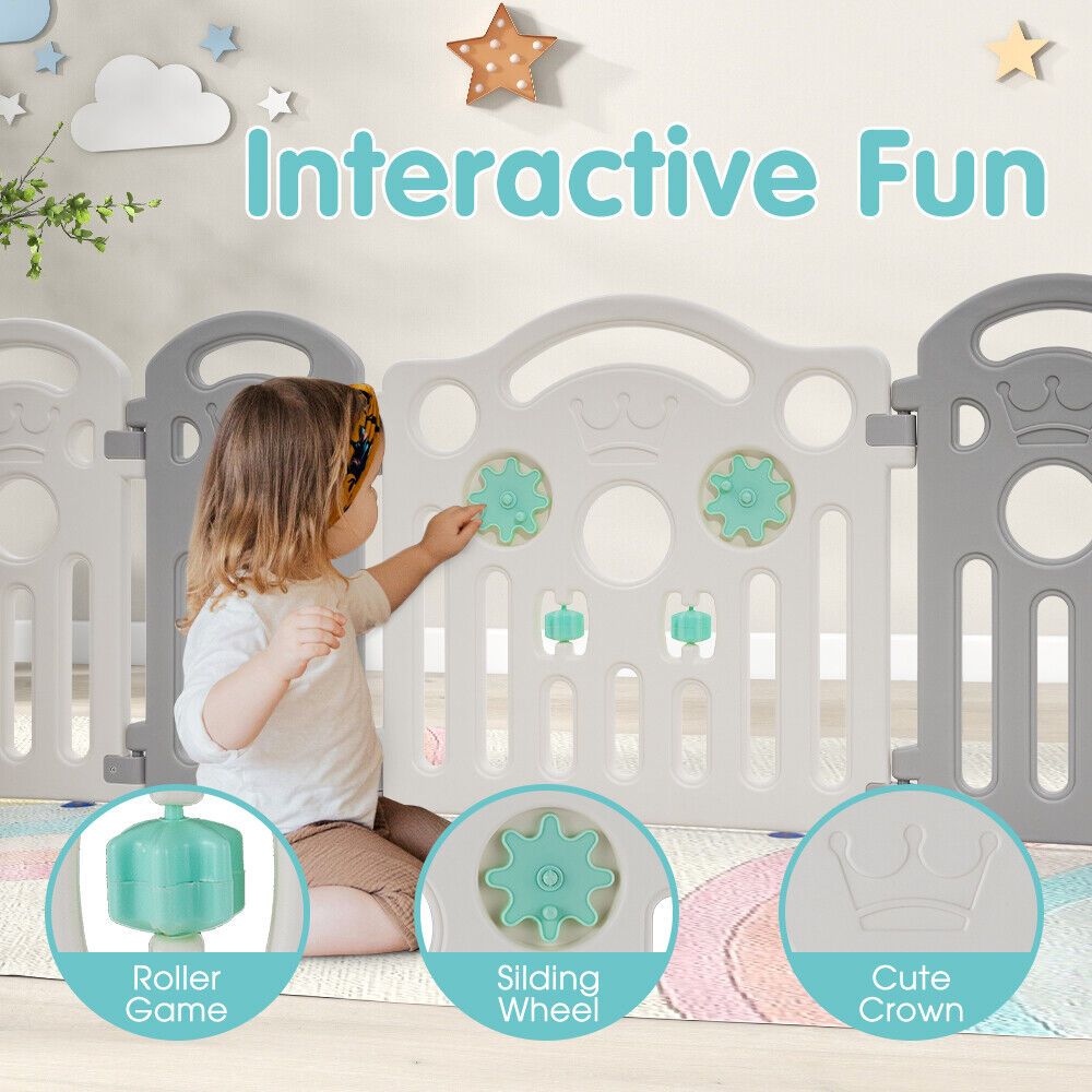 Kids Playpen 18-Panel Baby Safety Gate Fence