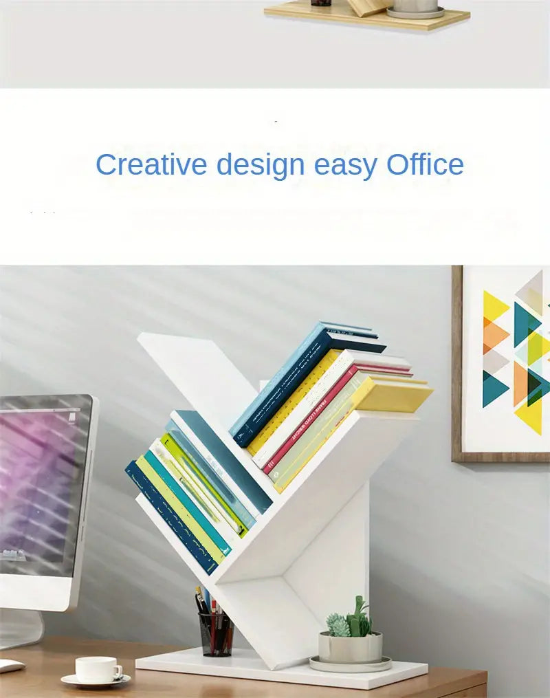 A minimalists dream: a beautifully crafted wooden bookshelf for your desk