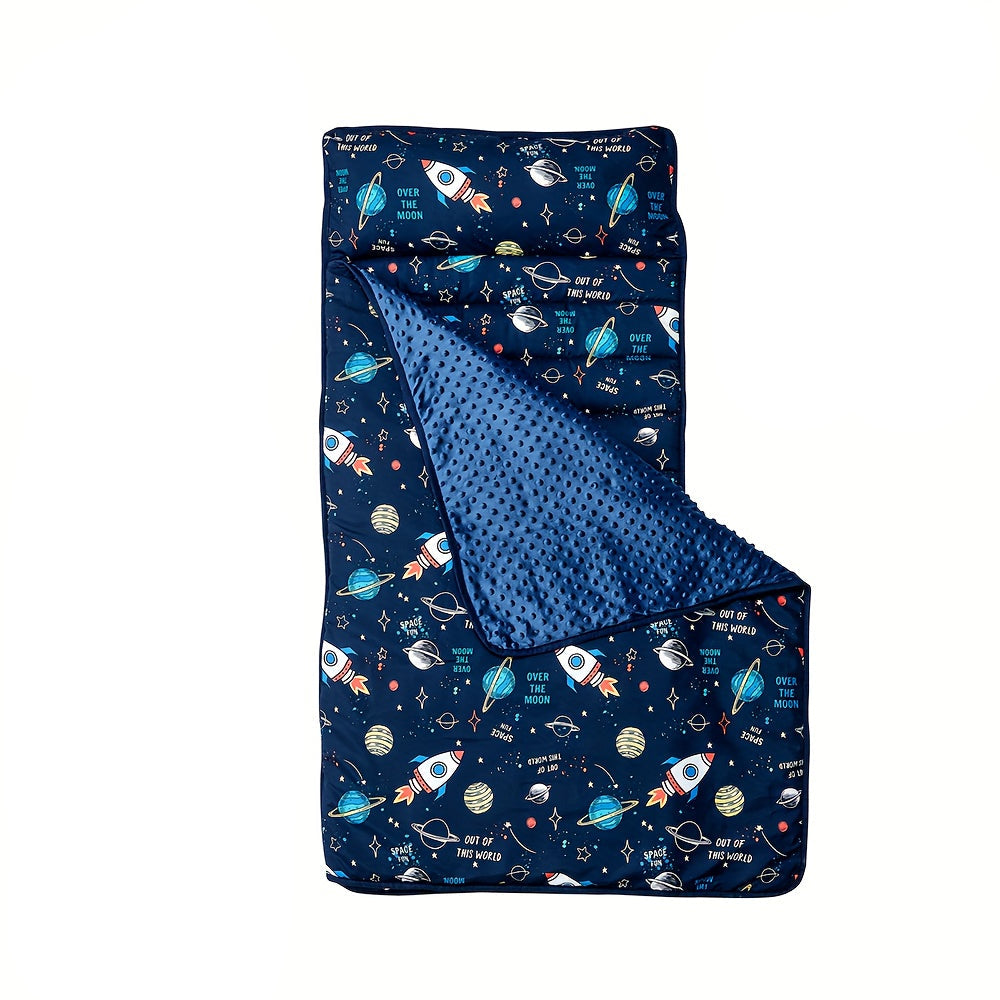 Rocket Pattern Nap Mat for Kids Travel & Daycare