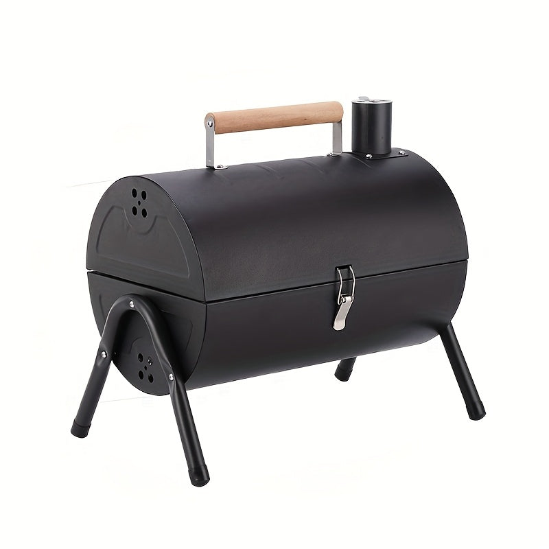 Portable Double-Sided Charcoal BBQ Grill with Foldable Design