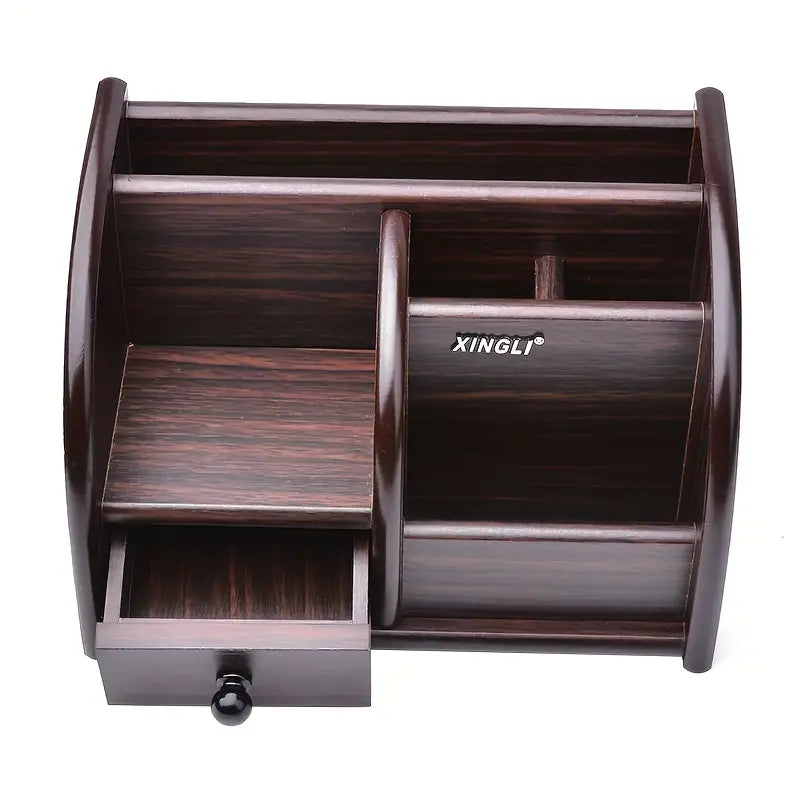 Wooden Desk File Organizer with Drawer