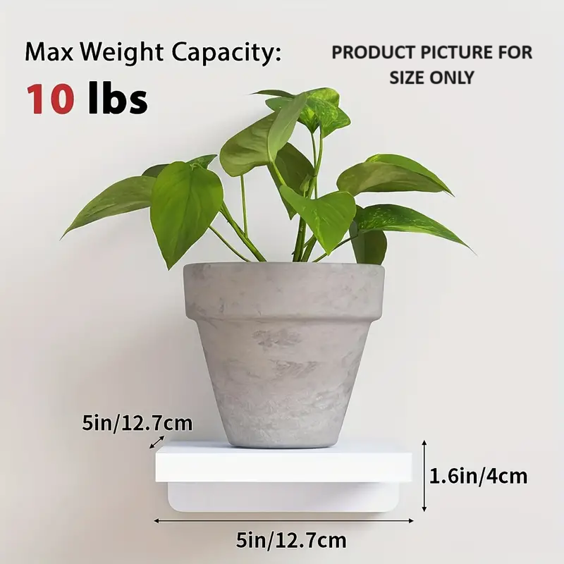 Classic Floating Wooden Storage Shelves Set (4pcs) - Black