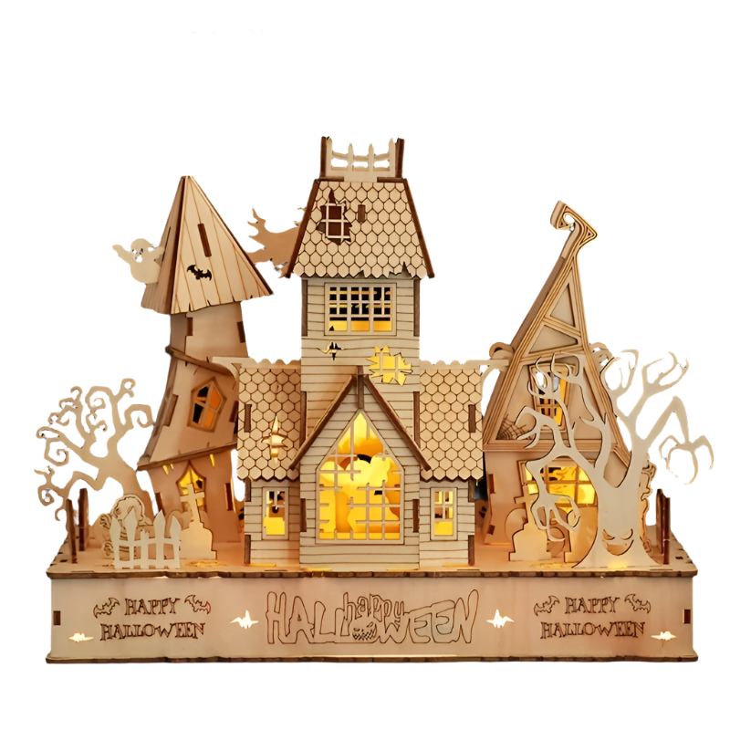 3D Wooden Halloween House Puzzle
