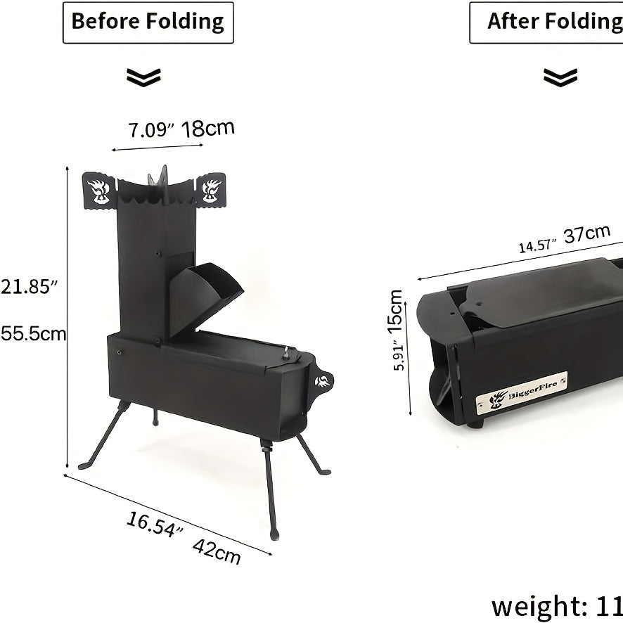 Portable Rocket Stove for Outdoor Cooking Camping