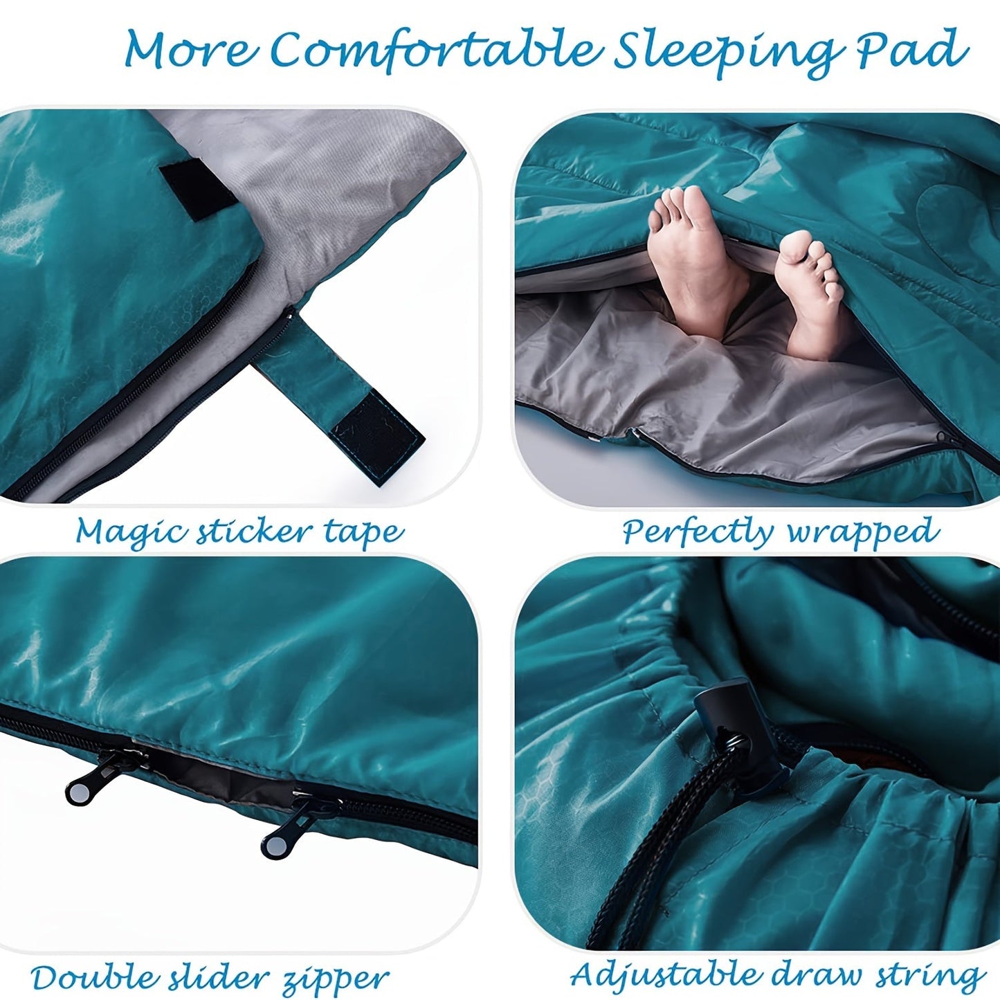 Double Sleeping Bag with Pillow (XL Queen)