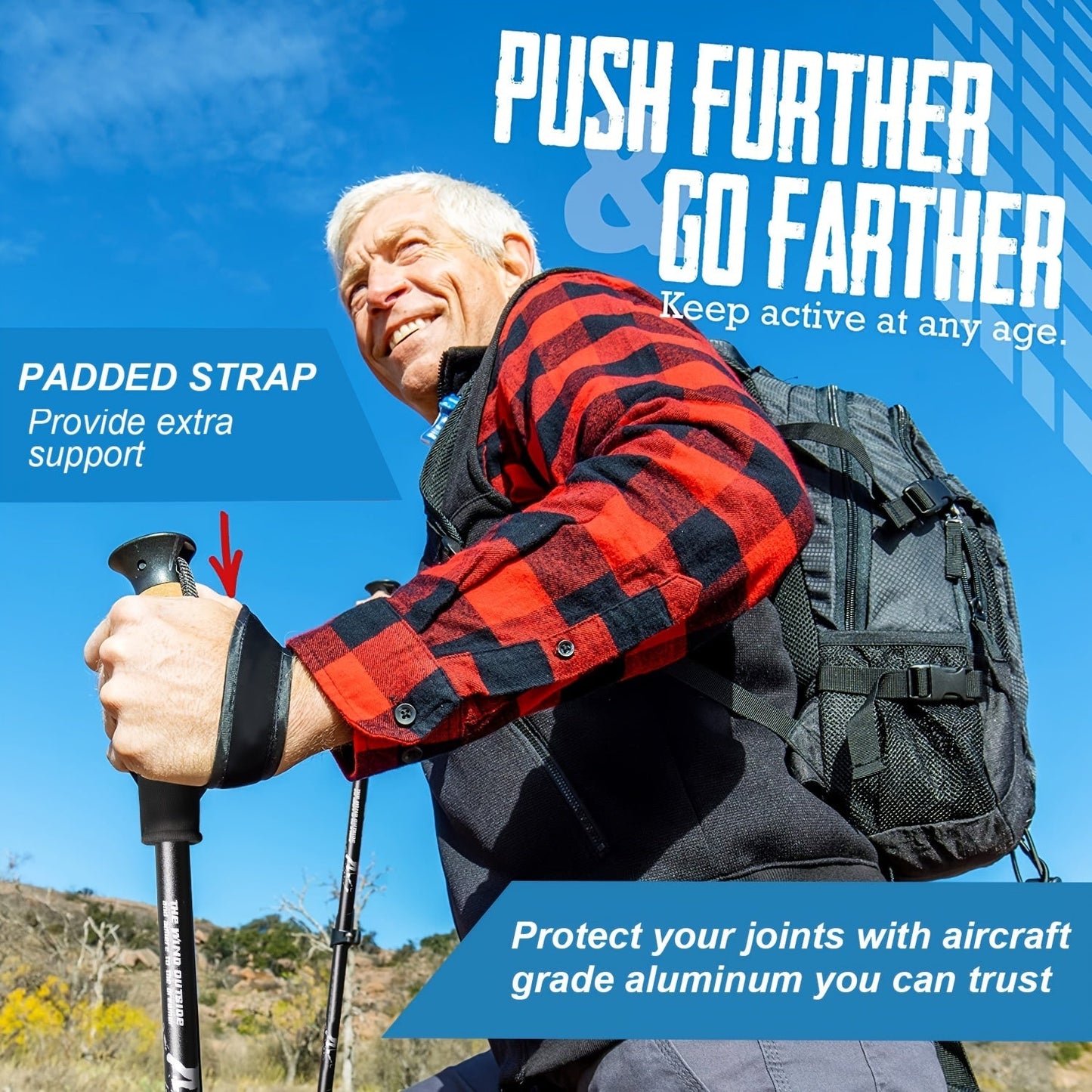 Aluminum Telescopic Trekking Poles Set for Outdoor Adventures