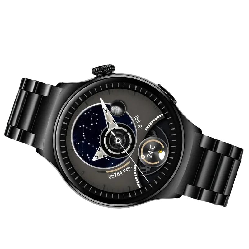 Smart Watch Big Screen Custom Dial Answer Call Fitness Tracker Sport Smart Watch For Men - Black