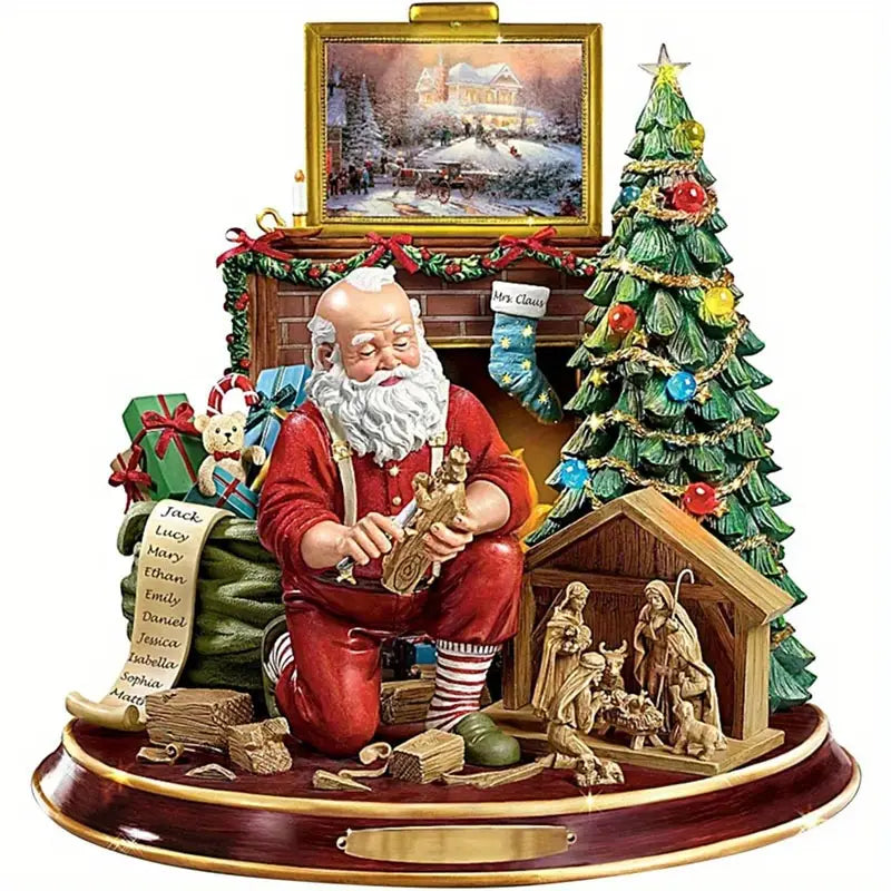 Santa Claus Hanging Christmas Tree Decoration - 10Pcs/Set