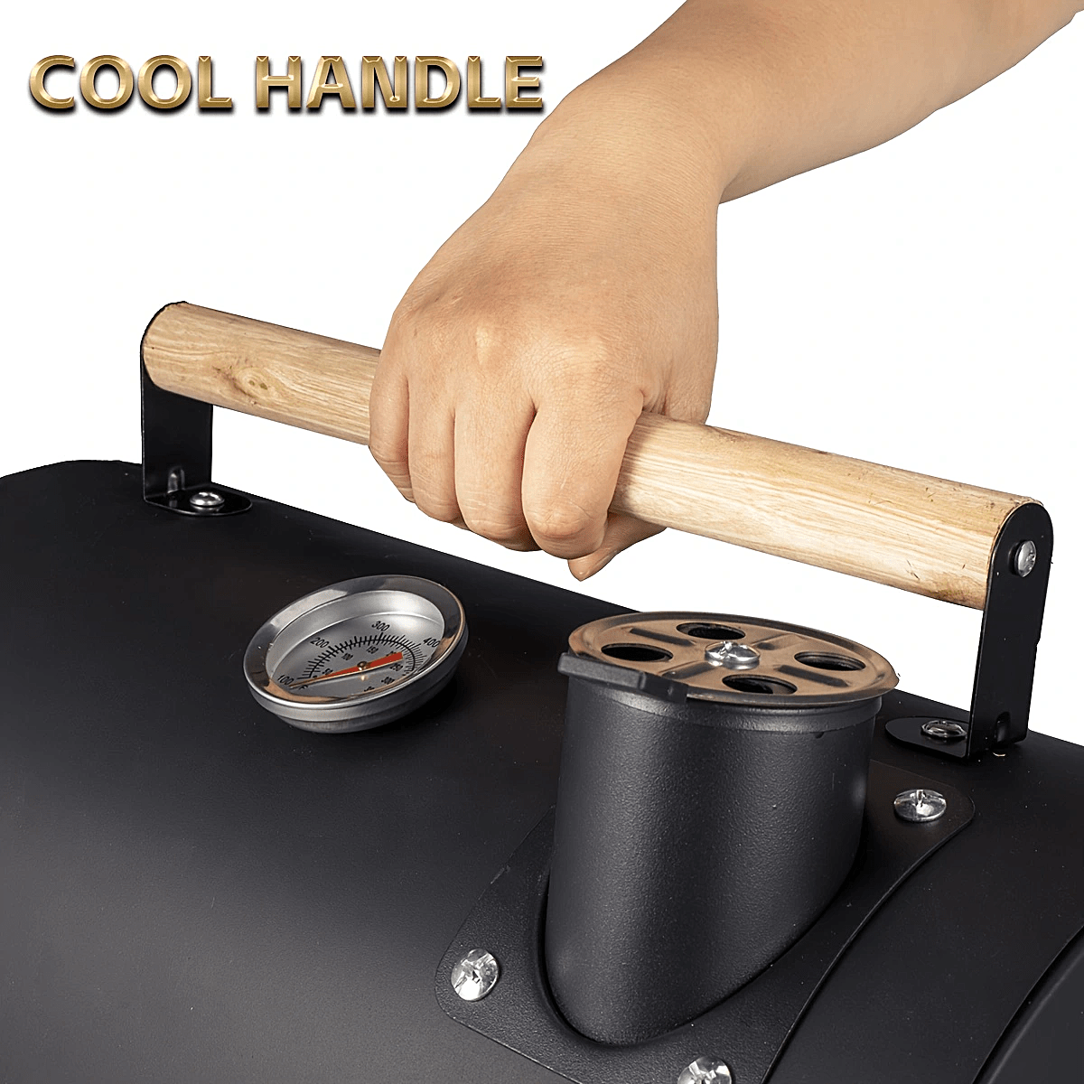 Portable Charcoal Grill BBQ Smoker with Handle