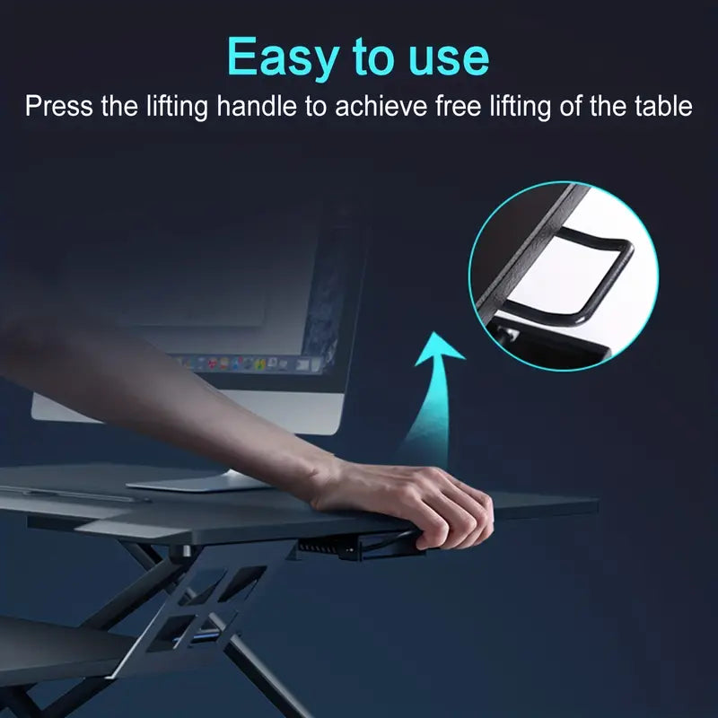 Foldable Standing Automatic Lifting Computer Table Desk