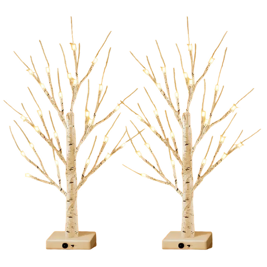 24LT 60.96cm Lighted Birch Tree - Warm White Christmas Lights
