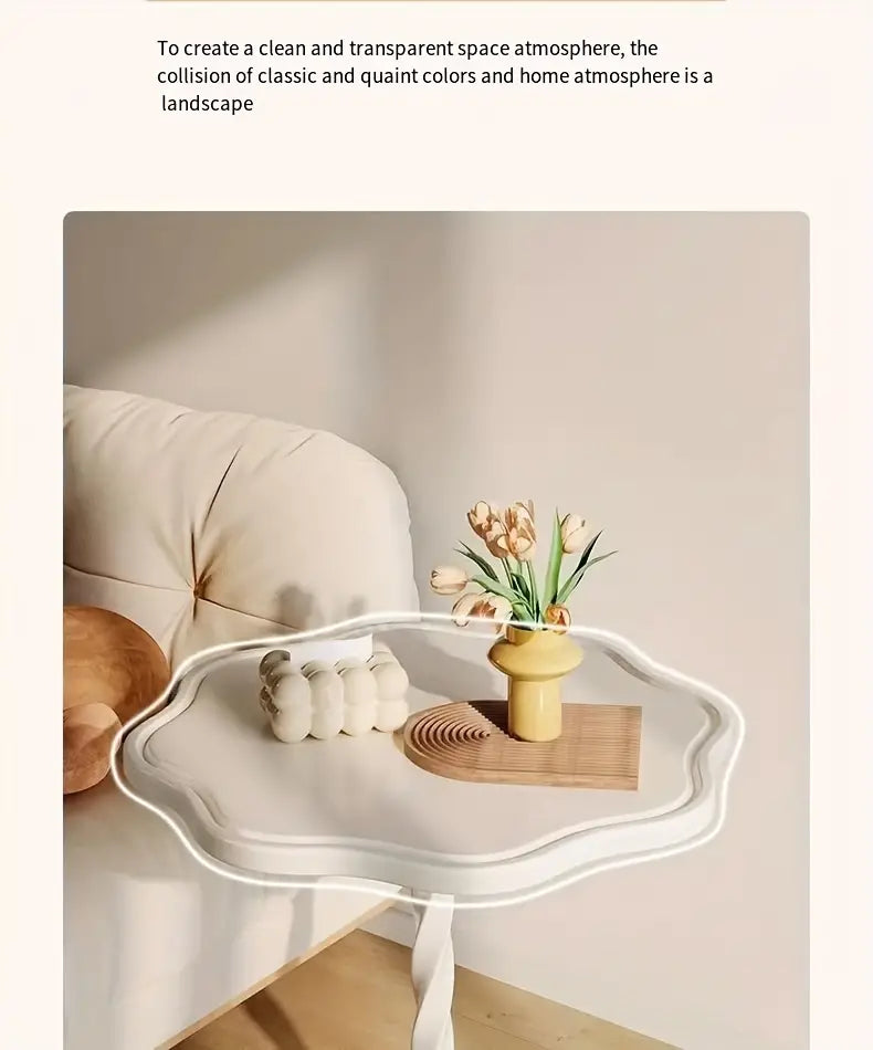 Elegant Light Luxury Sofa Side Table - Silent Grey