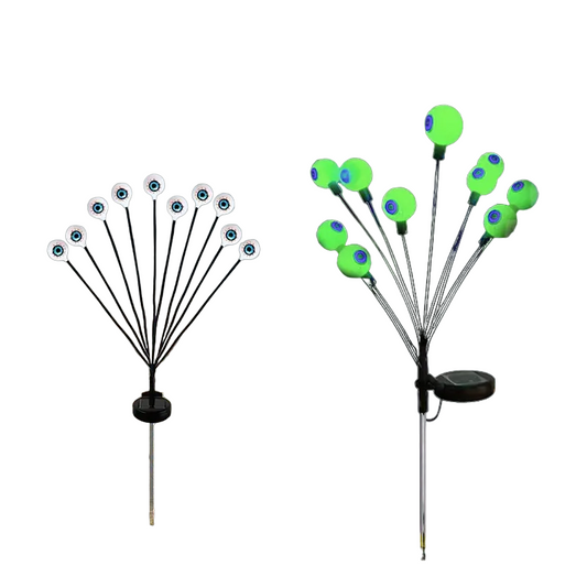 Spooky Solar Gaze: Haunting Halloween Eyeball Stake Lights