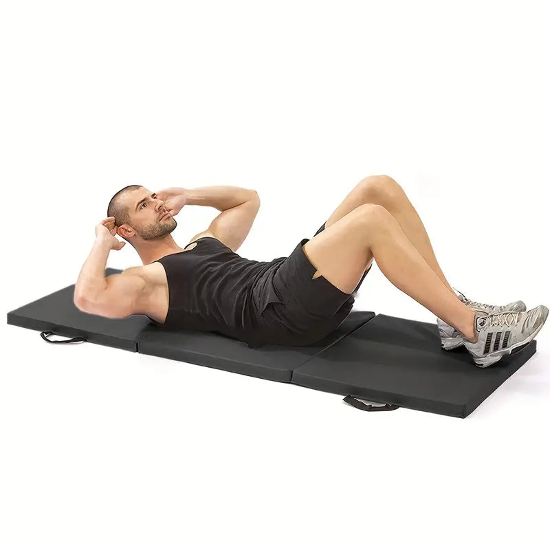 Ultra-Durable Folding Balance Mat - Anti-Tear, Sweat-Resistant(Black)