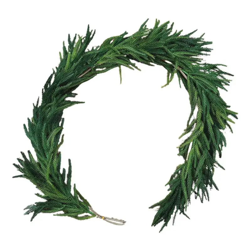 Christmas Norfolk Pine Garland Faux Greenery Decoration