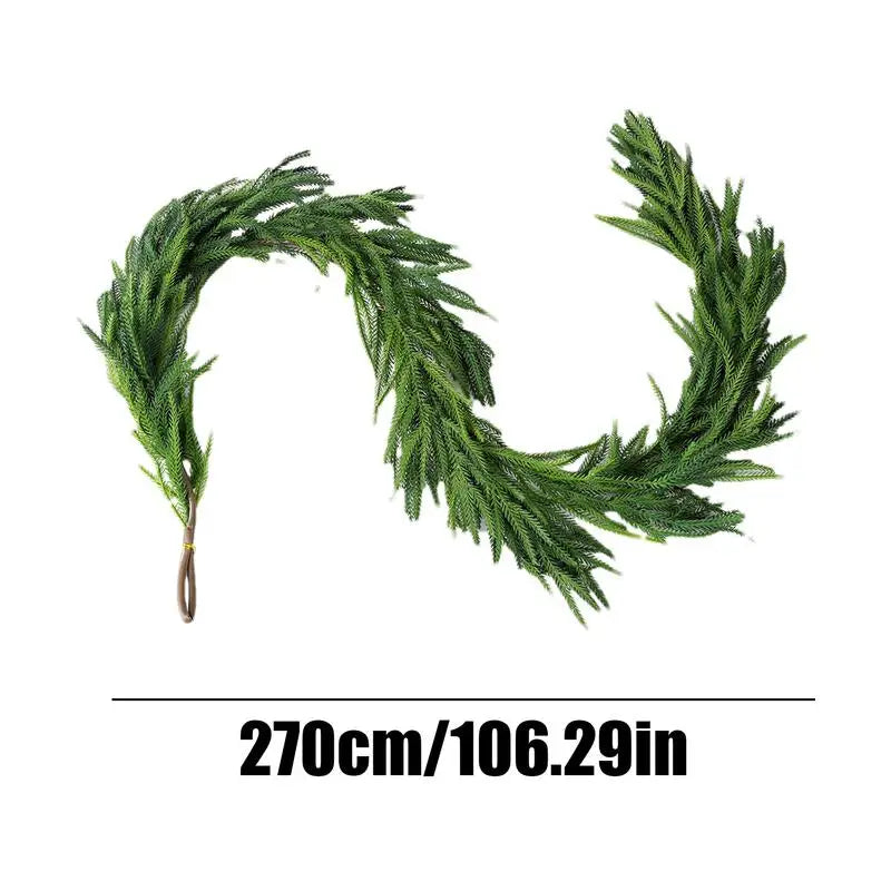 Christmas Norfolk Pine Garland Faux Greenery Decoration