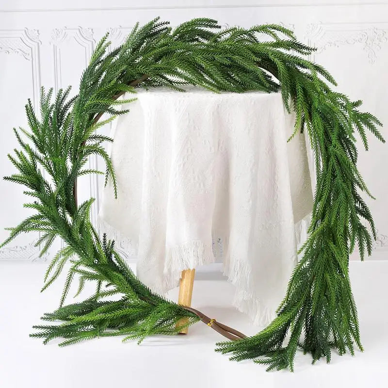 Christmas Norfolk Pine Garland Faux Greenery Decoration