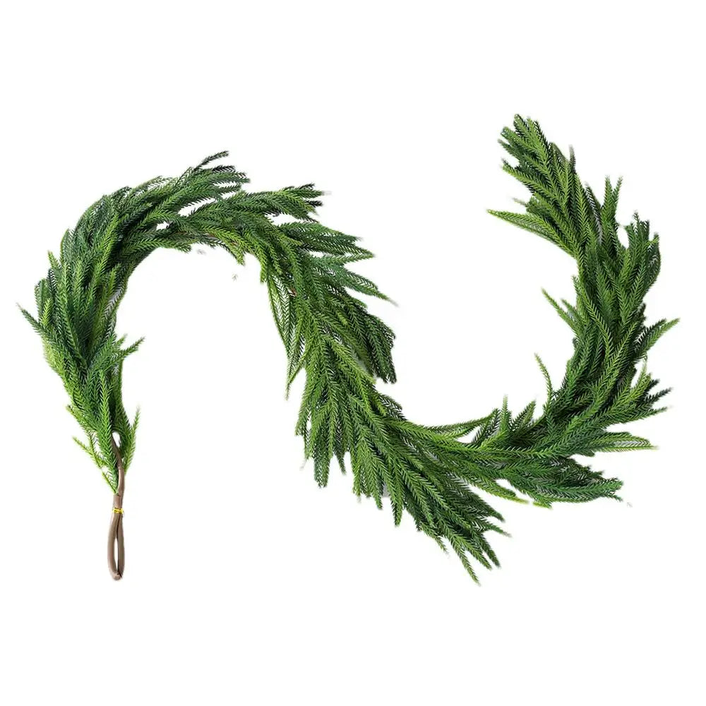 Christmas Norfolk Pine Garland Faux Greenery Decoration