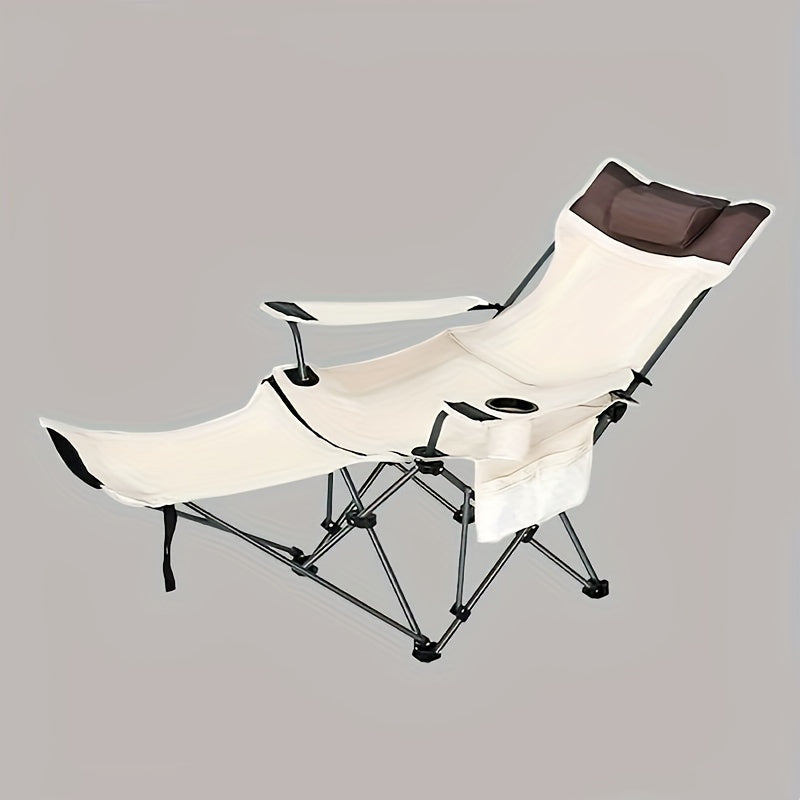 Portable Folding Chair with Pillow & Cup Holder