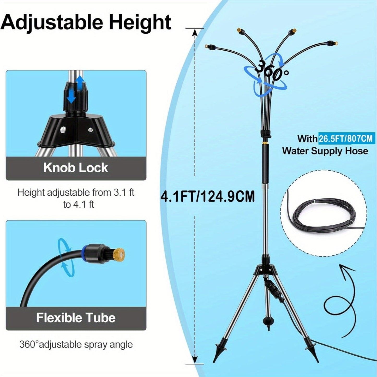 Outdoor Misting Stand for Patio & Pool