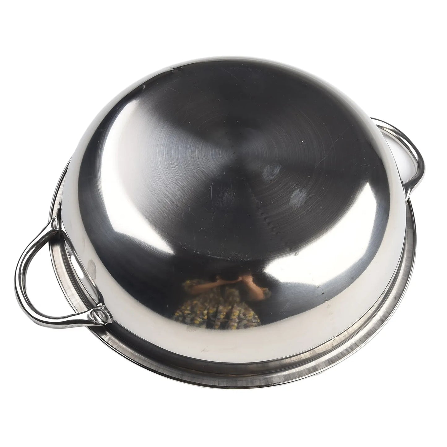 30CM Stainless Steel Twin Divided Hot Pot Double-Flavor Cookware Silver