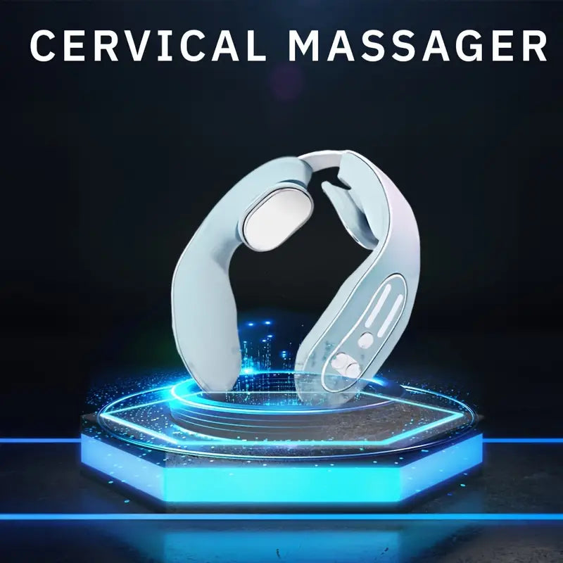 Intelligent Heated Neck Massager - Gray Blue