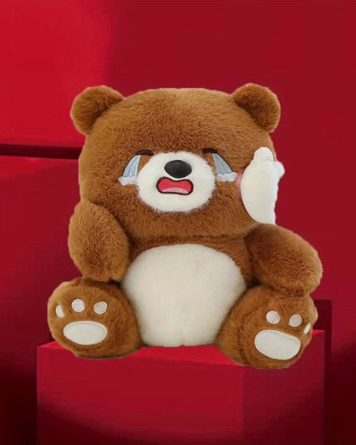 Happy Crying Bear Plush Toy for Valentines Gift