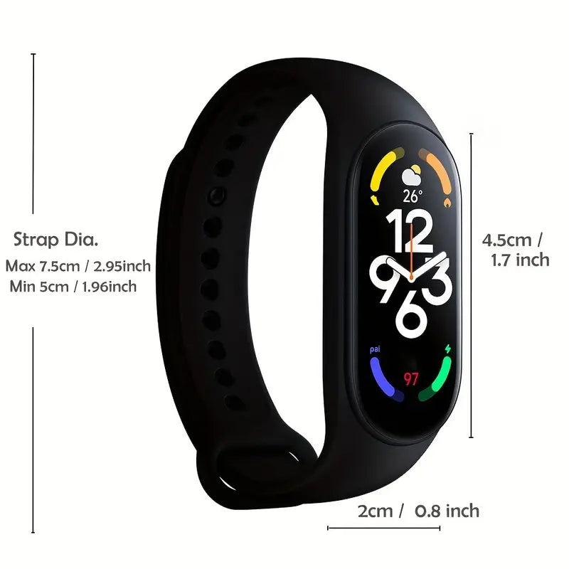 Smart Band Black - Fitness Tracker with Social Media Notifications
