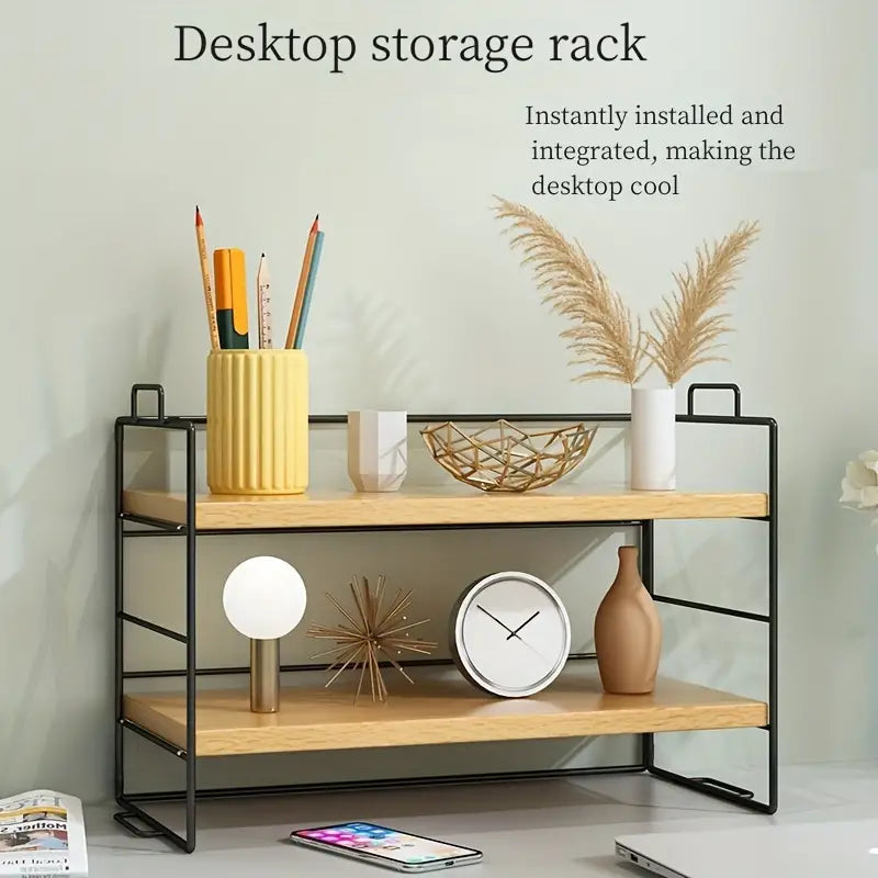 Desktop Shelf Organizer with Multi-layer Design