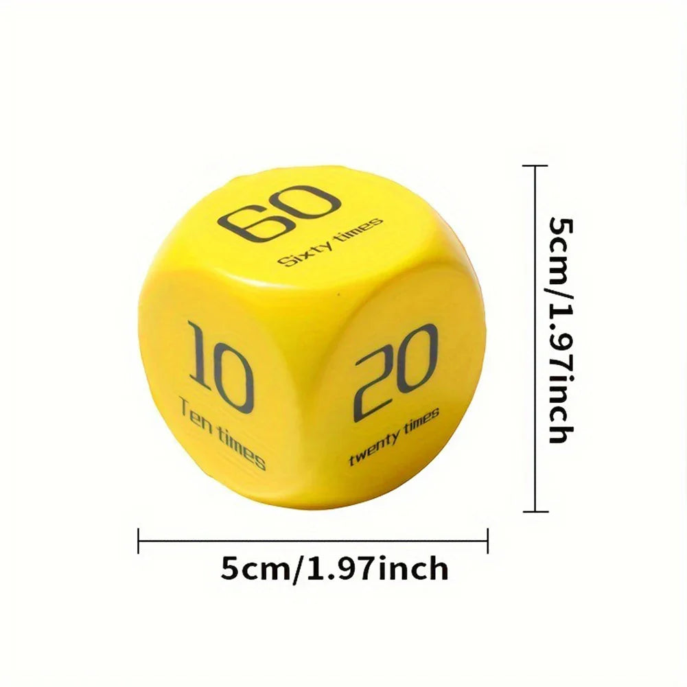 2Pcs Fitness Dice 6-Sided Workout Dice Yellow