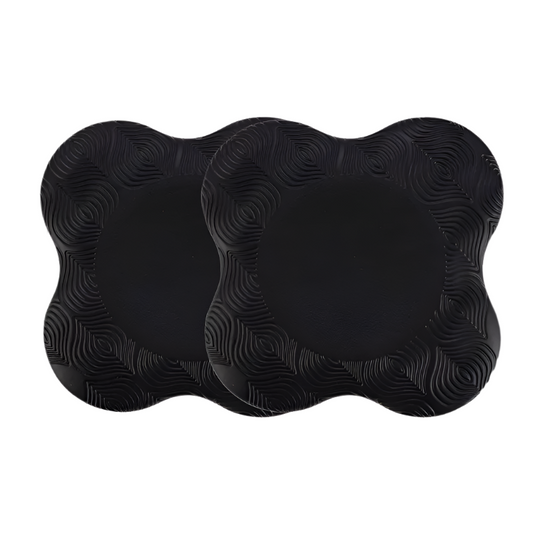 2PCS Yoga Knee Pads Extra Cushioning Black