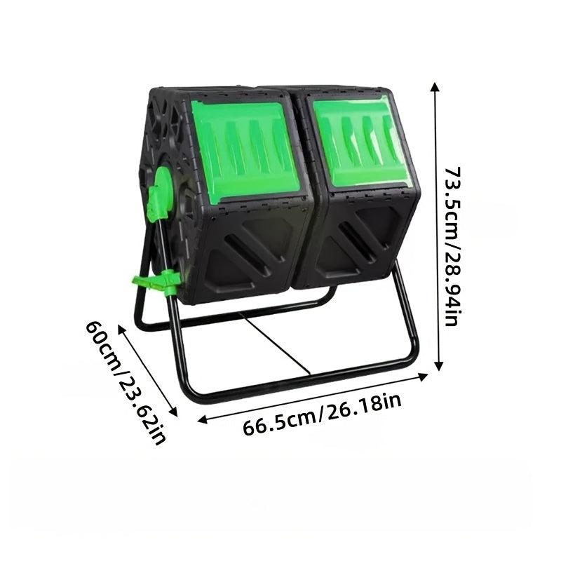 Dual Chamber Rotating Compost Bin