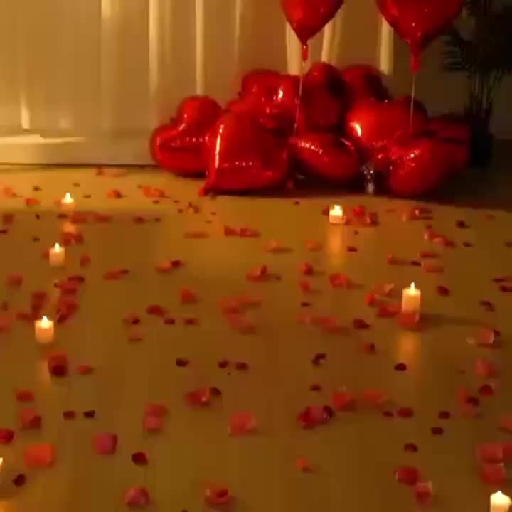 10pcs Pink Silver Love Balloons Set