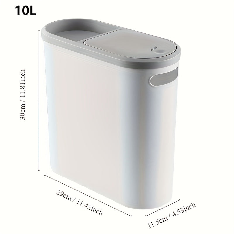 Slim Bathroom Trash Can with Lid