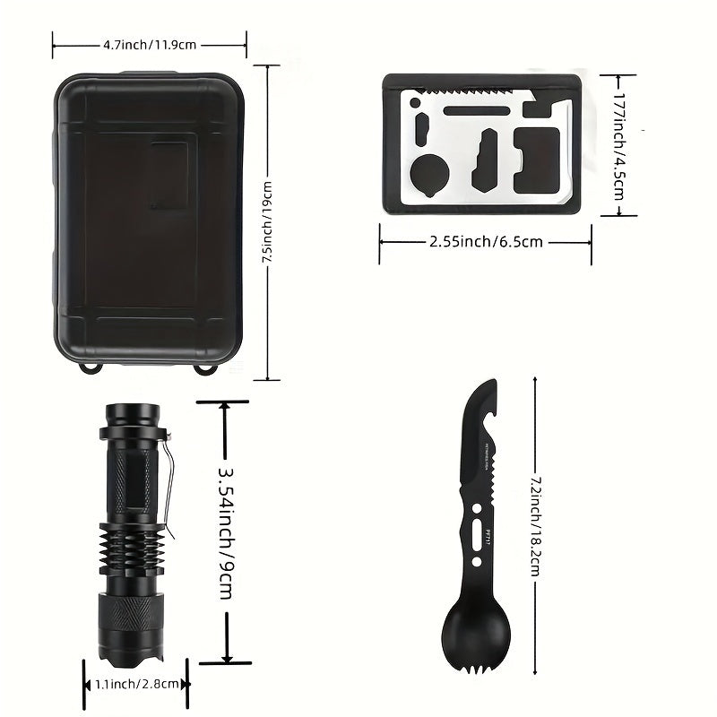 14-in-1 Camping Survival Kit with Magnesium Rod