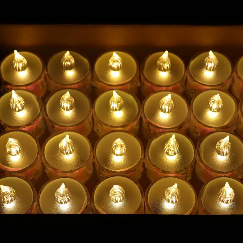 Radiant Glow: Set of 24 LED Electronic Candles