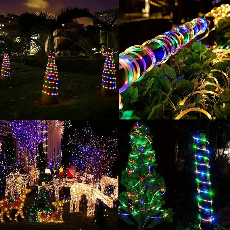 Twinkle Wonderland: Outdoor Christmas Solar Rope Lights