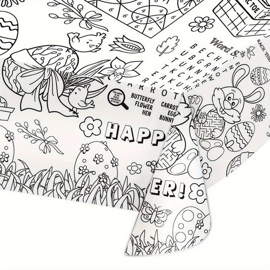 Classic Easter Coloring Table Cover 274x137cm