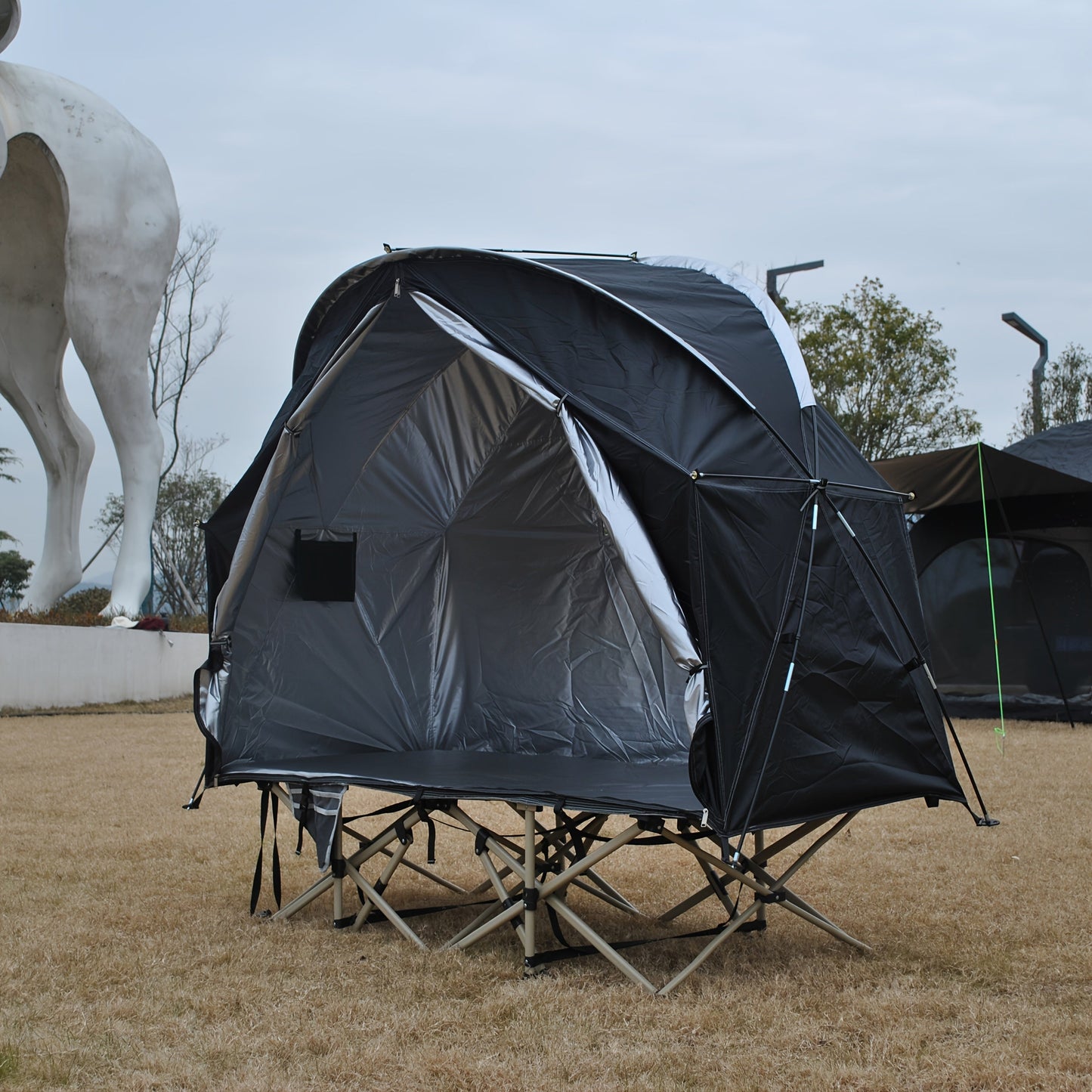 Military Off-Ground Single Tent Bed (2-in-1)