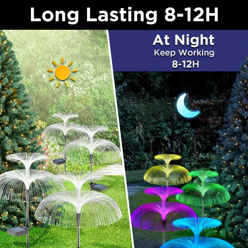 Sparkling Petals: 3-Piece Solar Flower Lights for a Waterproof Christmas Glow