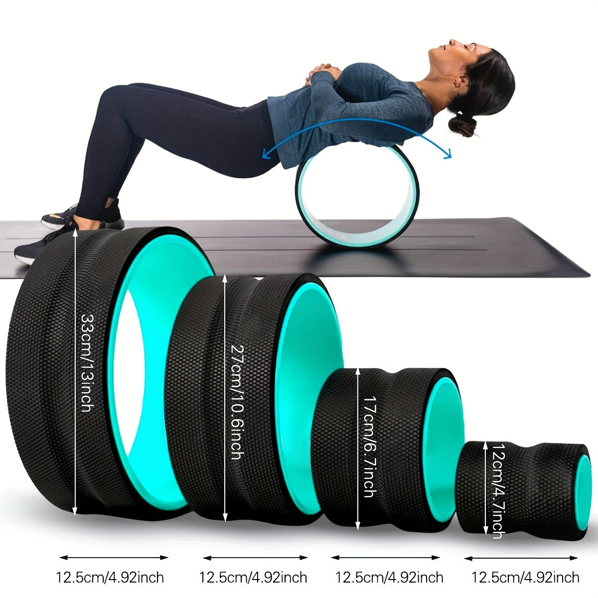 Back Stretching Yoga Wheel 4-Piece Set