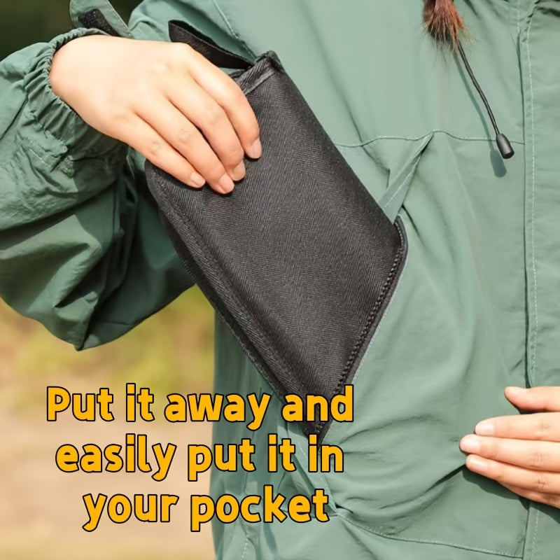 Black Portable Folding Camping Chair and Stool