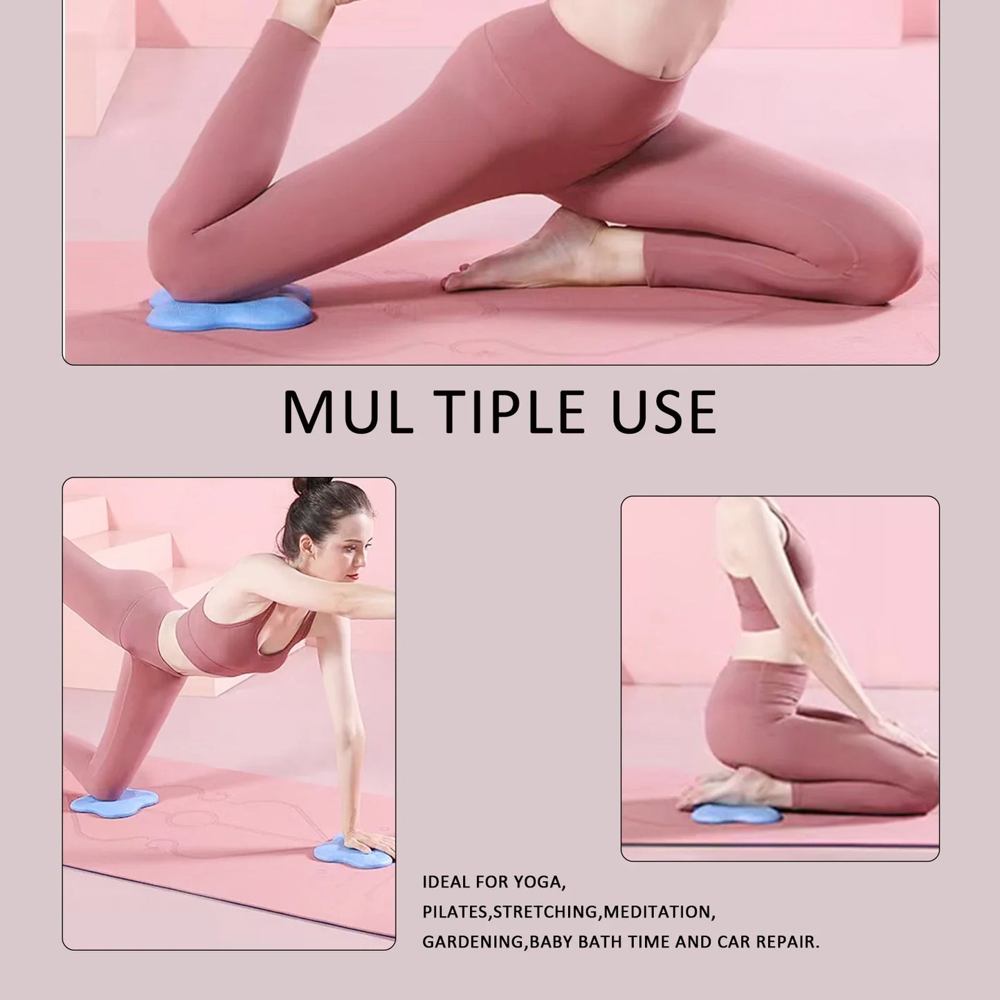 Yoga Knee Pads for Women, Non-Slip & Lightweight (2PCS)