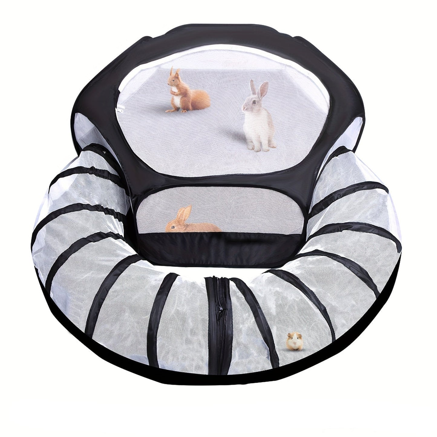 Small Animal Playpen with Tunnel