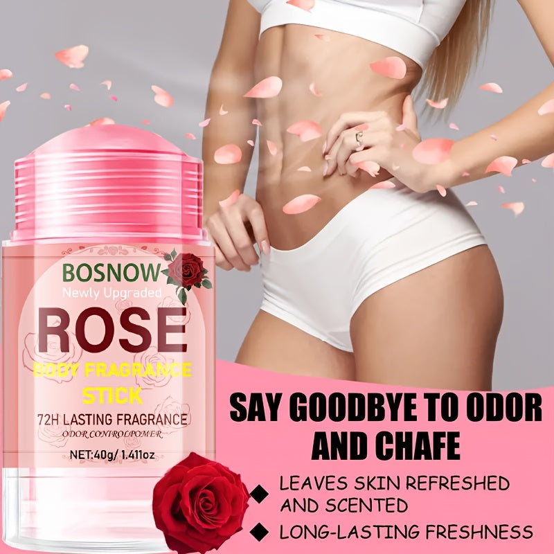 Rose Body Fragrance Stick Long-Lasting Floral Scent