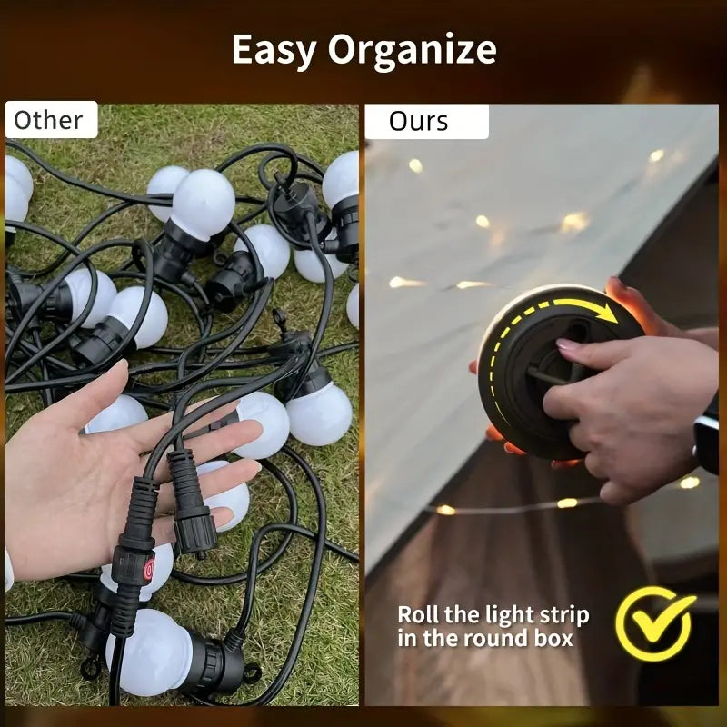 Portable Camping String Light: 2-in-1 USB Rechargeable LED