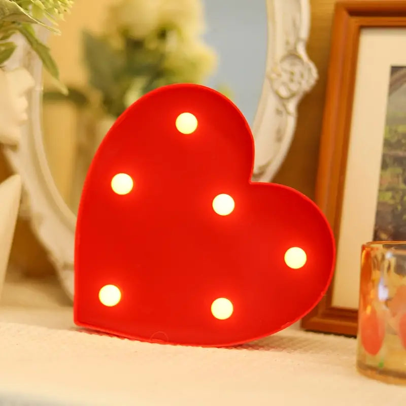 Romantic Red Heart Shape Decorative Light | Proposal & Event Atmosphere Light