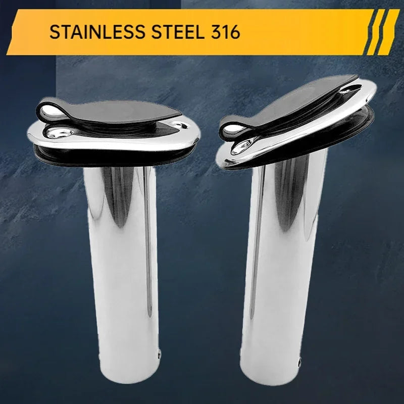 316 Stainless Steel Fishing Rod Holder with PVC Cap