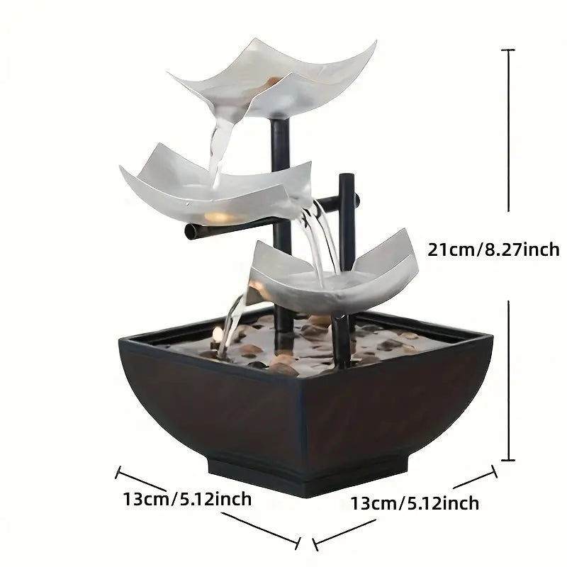 Cast Iron Tabletop Water Fountain with Automatic Pump